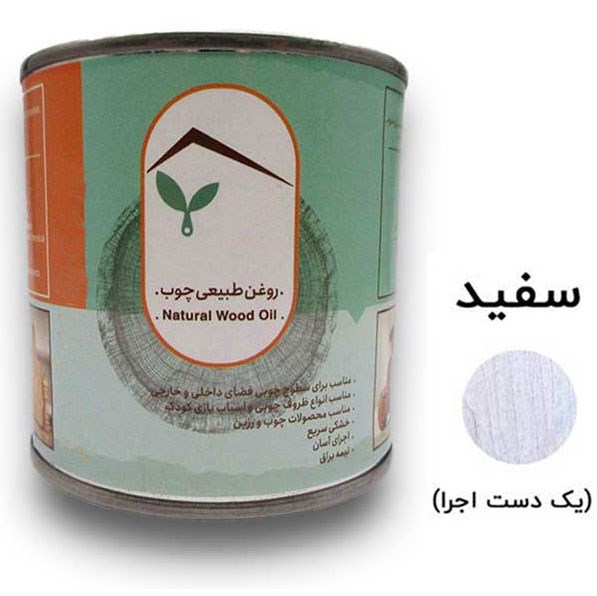 روغن طبیعی چوب سفید نوبن کد TR124 حجم 200 میلی‌لیتر